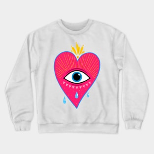 Sacred heart. All seeing eye Crewneck Sweatshirt